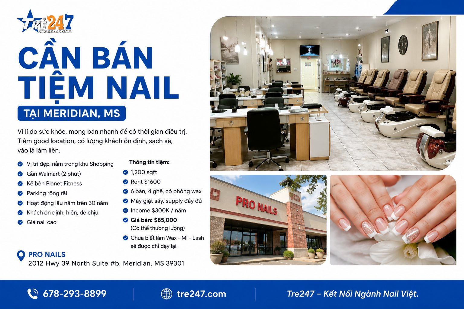 Nail Salon for Sale in Meridian, MS – $85,000 - photo 2