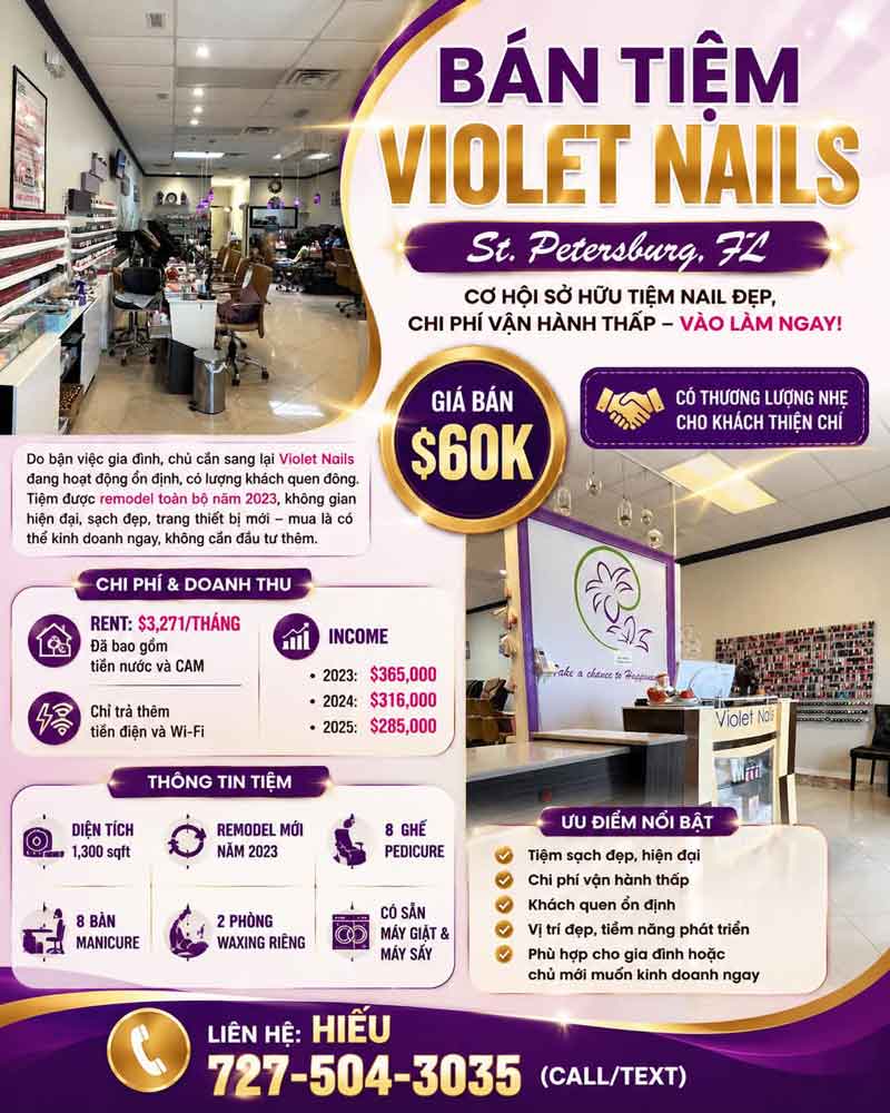 Sang Tiệm Nails Florida - Income Tốt