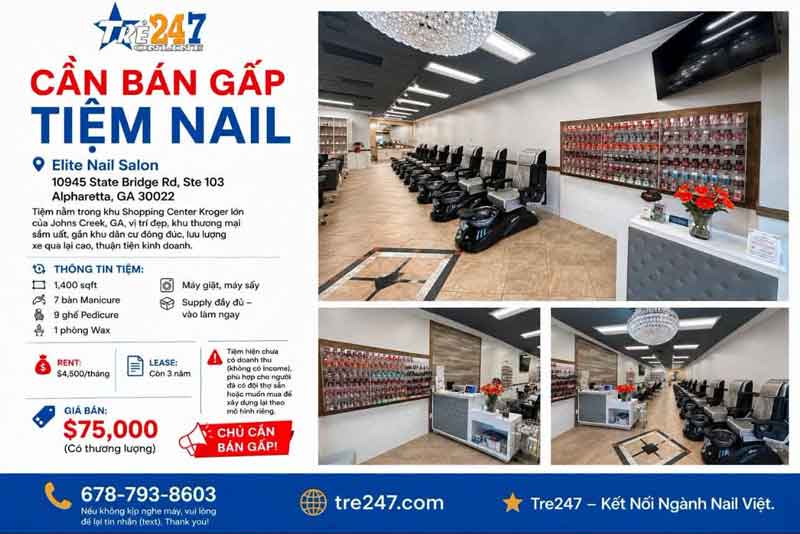 Sang Tiệm Nails Alpharetta, Georgia - Income Tốt